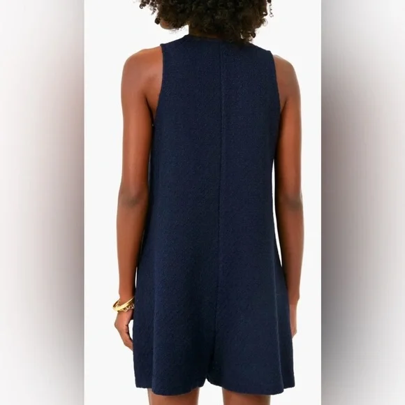 Pomander Place Tuckernuck Navy Textured Myla Sleeveless Shorts Romper XXL